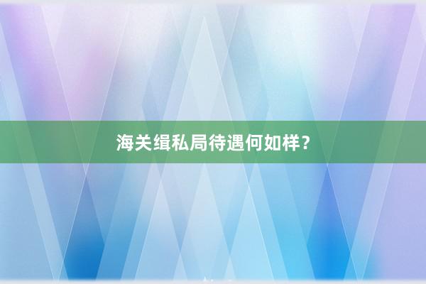 海关缉私局待遇何如样？